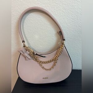 Aldo Blush Shoulder Bag with Gold Chains